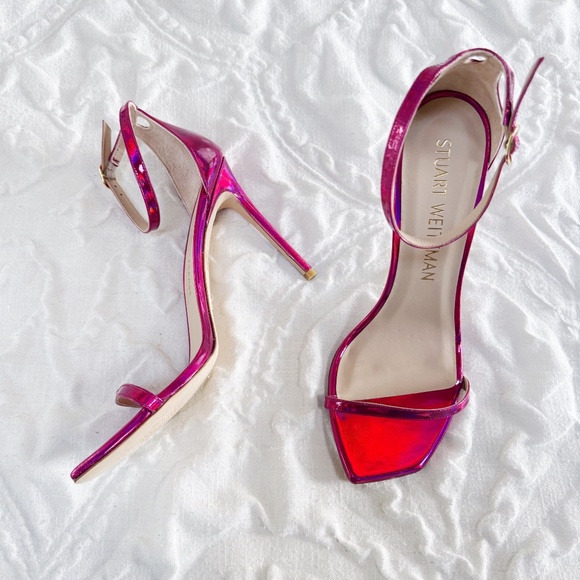 Stuart Weitzman Women's Nudistcurve 100 Ankle Strap High Heel Sandals - Picture 6 of 10
